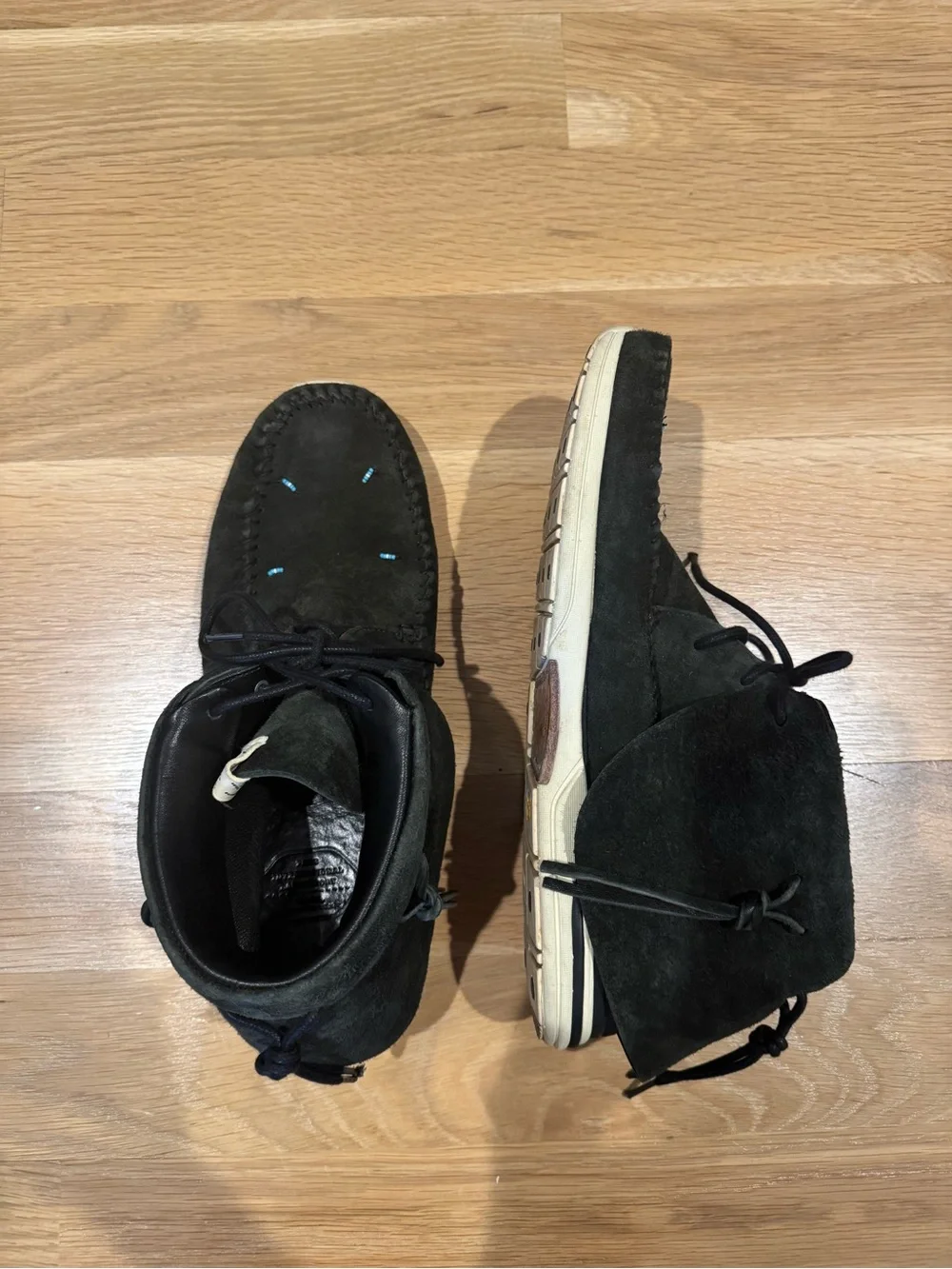 Visvim shaman Lhamo folk Men's Black Suede size 10.5